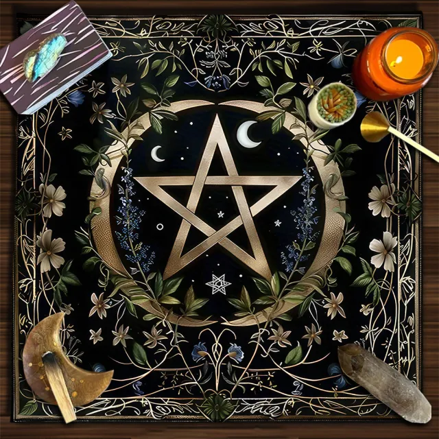 Geometric Tarot Moon Sun Velvet Tablecloth Tlb921 - Shop at LoveMi