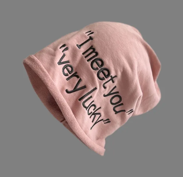Large Letter Curling Pile Heap Cap Pink - Shop at LoveMi