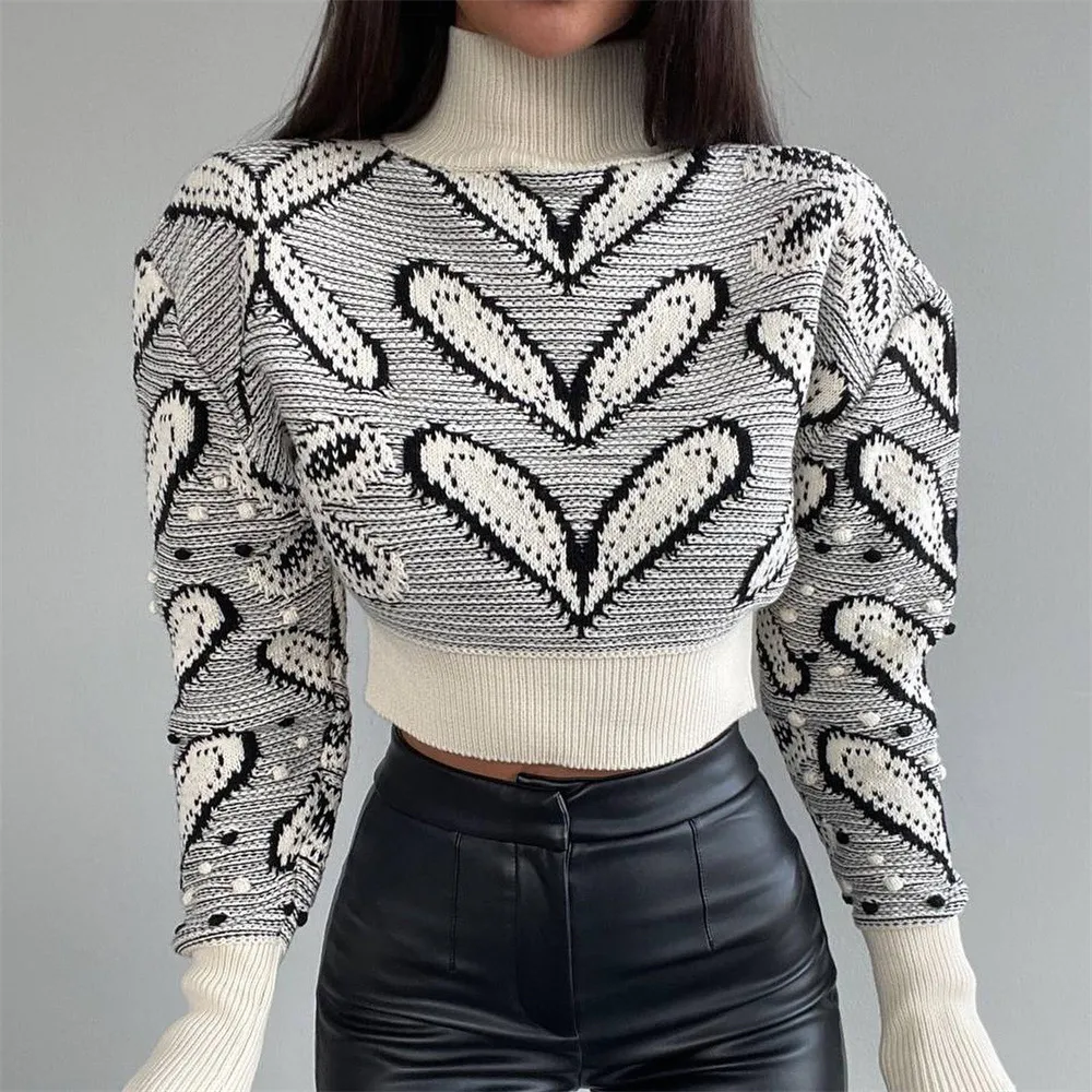 Ins Trendy Slim-fit Long-sleeved Sweater For Women Autumn And Winter - Ls3140 White
