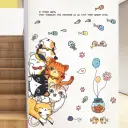 Cat Jiaraohan Children's Room Bedroom Decorative Door Sticker view 1