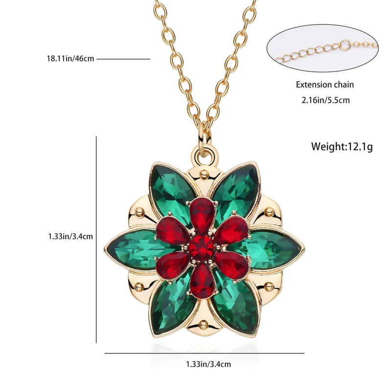 Vintage Colorful Flower Pendant Affordable Luxury Fashion