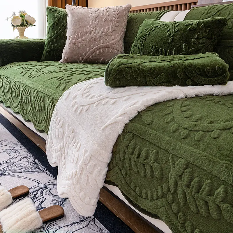 Modern-style Chic Rabbit-fur Non-slip Sofa Cushion