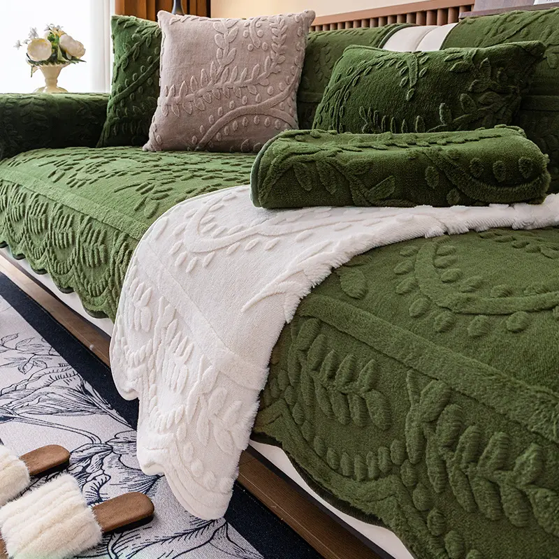 Modern-style Chic Rabbit-fur Non-slip Sofa Cushion