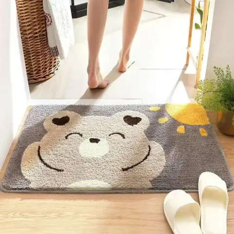 Bathroom Strong Absorbent Cartoon Stain-resistant Non-slip Mat