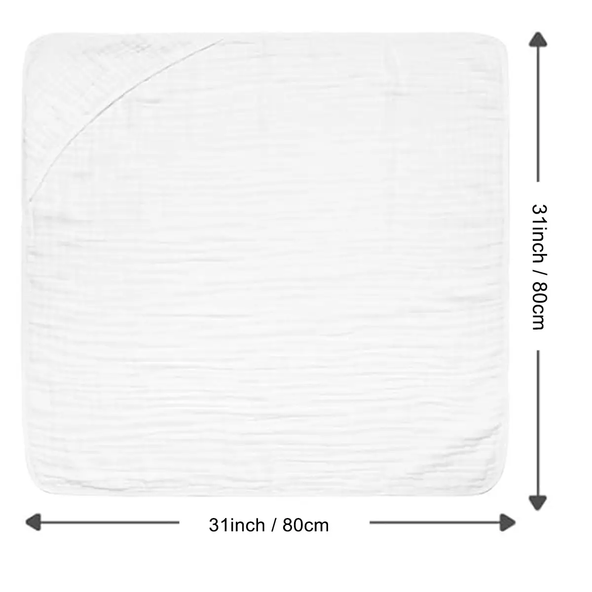 6-layer Hooded Bath Towel Seersucker Gauze Bath Towel For Children