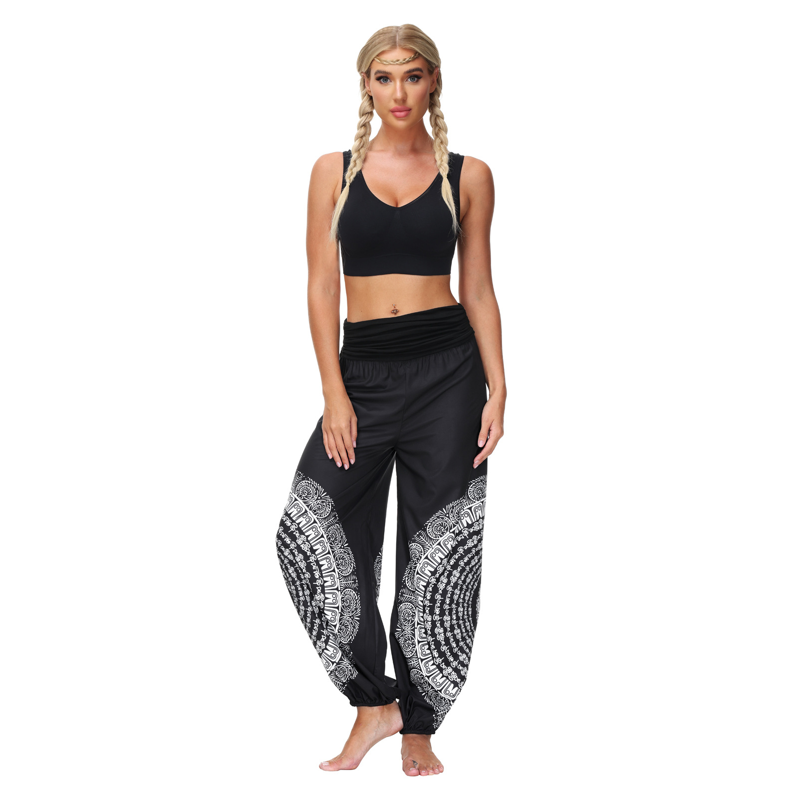 Totem Digital Floral Print Casual Jumpsuit