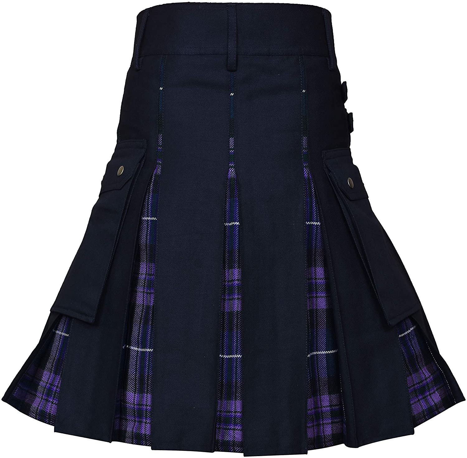 Title 7, Mens Scottish Plaid Contrast Pleated Skirt – S...