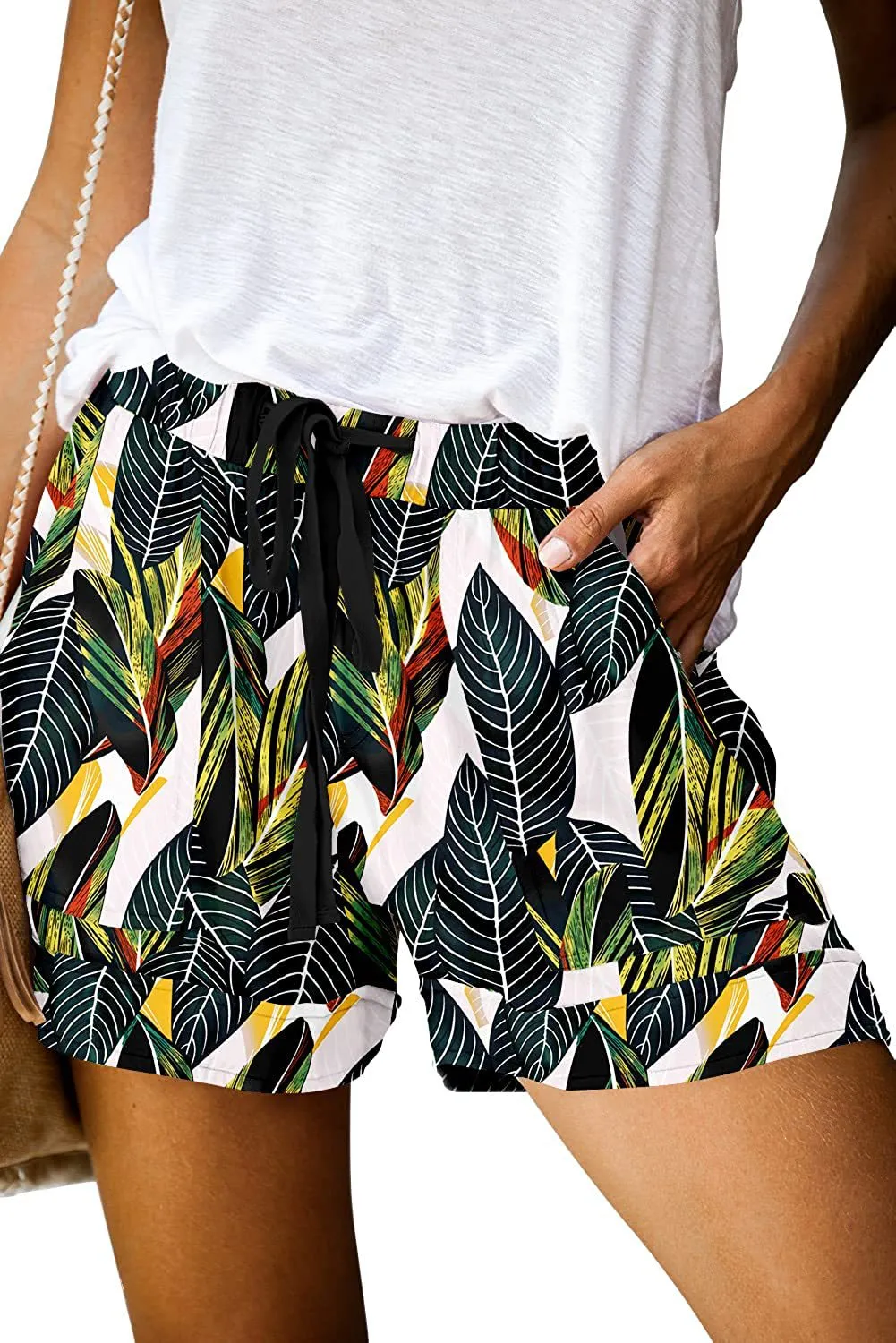 Summer Printed High Waist Straight Shorts Women's Casual Pants - 34 Style-2Xl