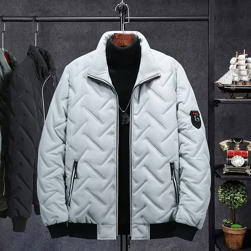 Compressed Cotton Stand Collar Men's Cotton-padded Coat Winter Short