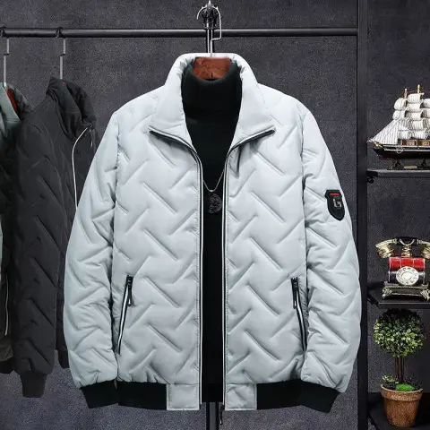 Compressed Cotton Stand Collar Men's Cotton-padded Coat Winter Short