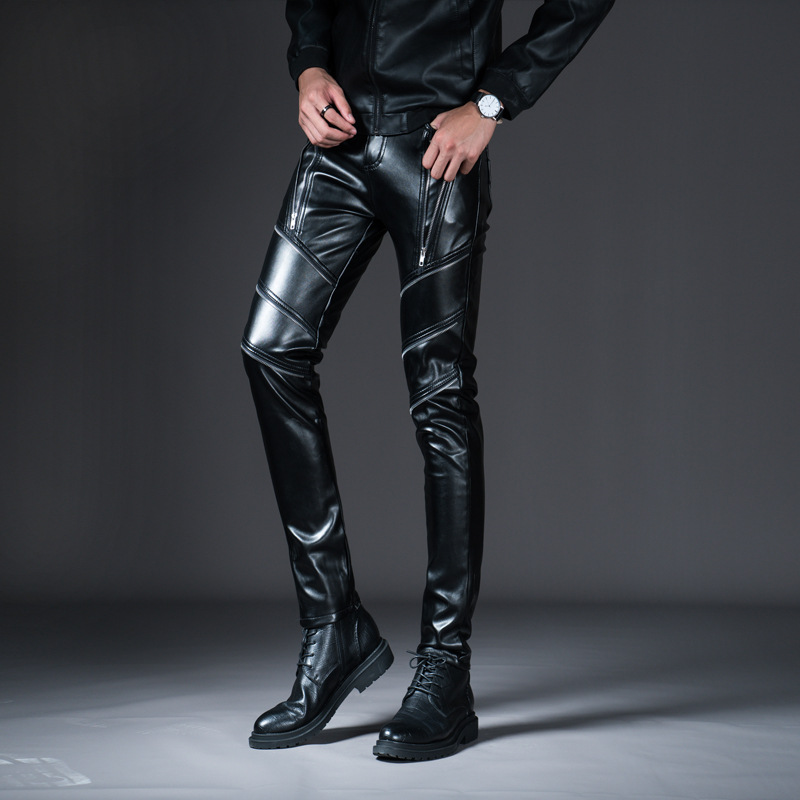 Men's Fashion Casual Zipper Windproof Warm Korean Slim-fit Pants