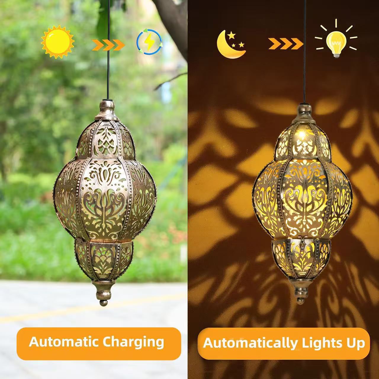 Crafts Solar Lamp Outdoor Courtyard Hollowed-out image 3