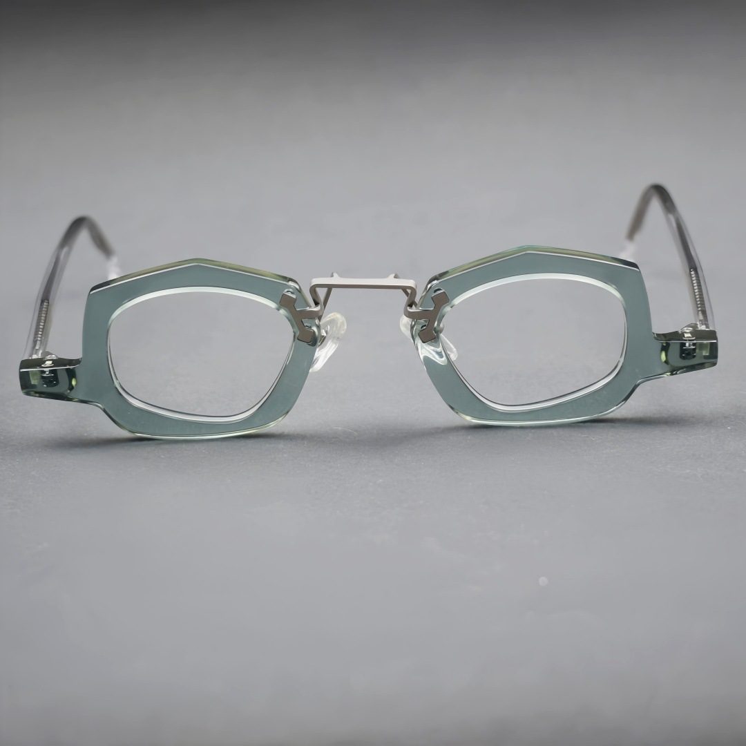 Retro Niche Acetate Eyeglass Frames - Unisex Optical Glasses with Classic Design for Daily Wear - detail 9