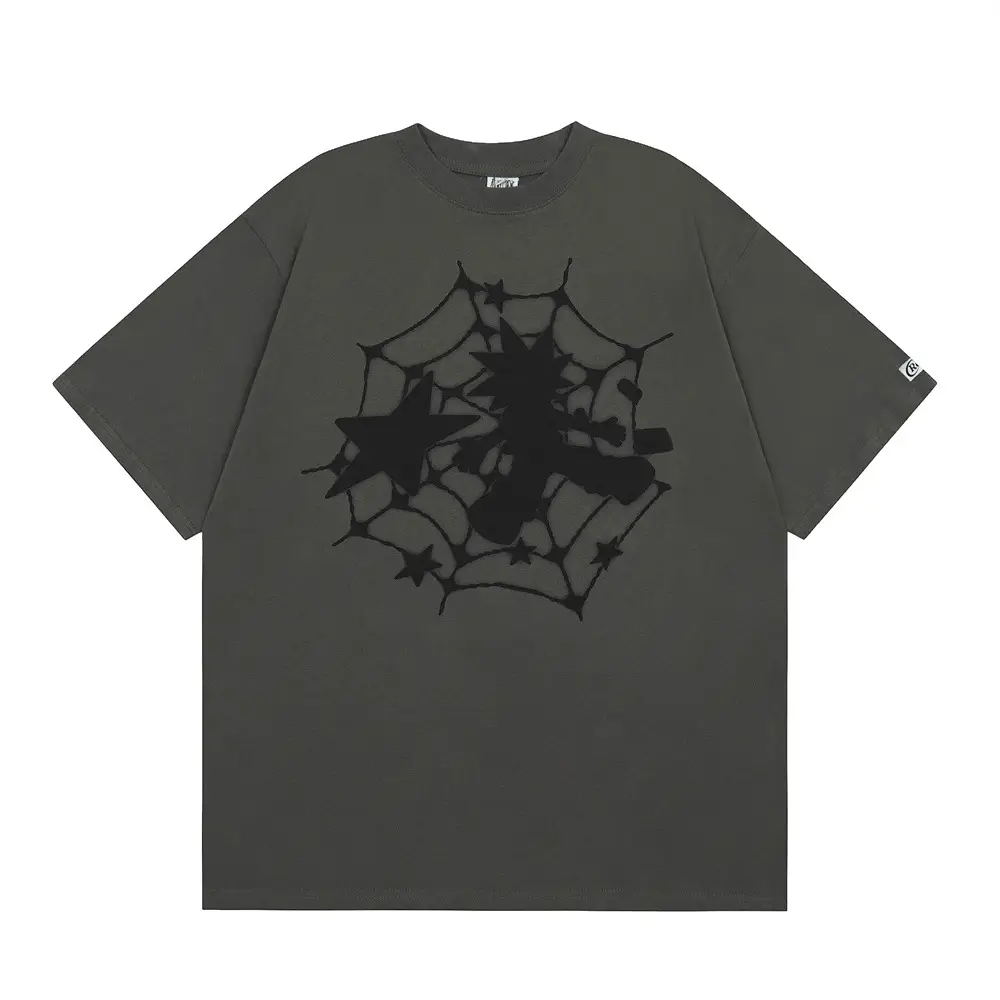 Spider Web Cartoon Printed Short Sleeve