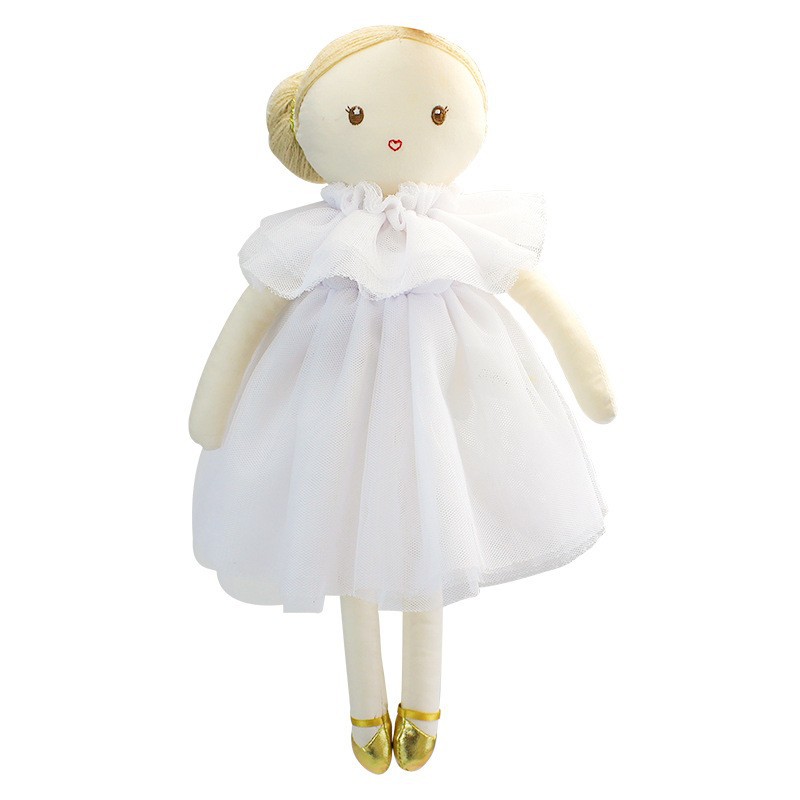 White Shawl Group Doll