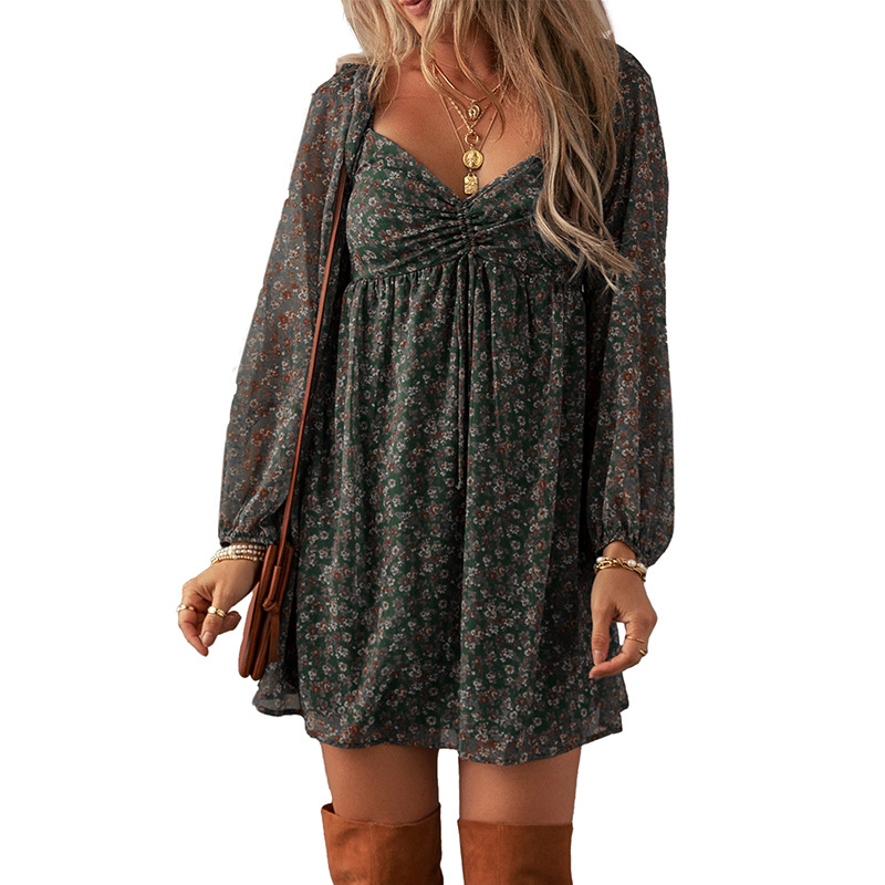Floral Print Long Sleeve Dress, picture 8 of 8