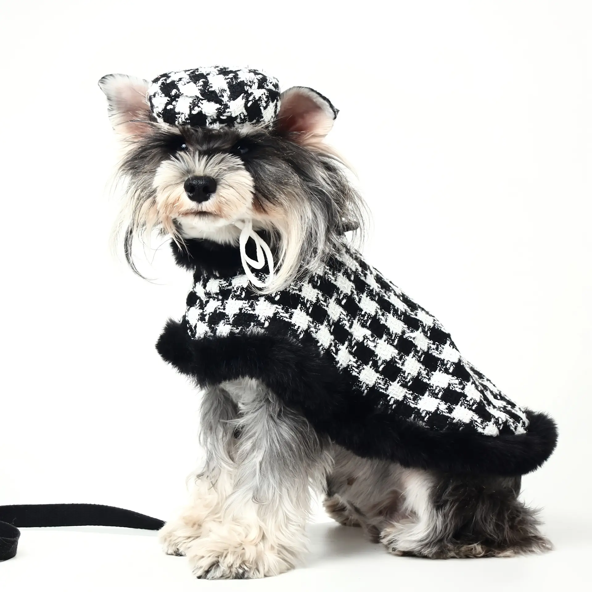 Plush Cape Coat And Hat Set For Small And Medium-Sized Dogs