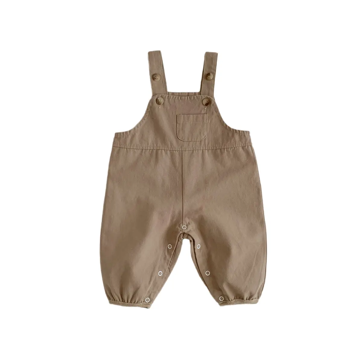 Trendy Pure Color Korean Casual Children's Overalls