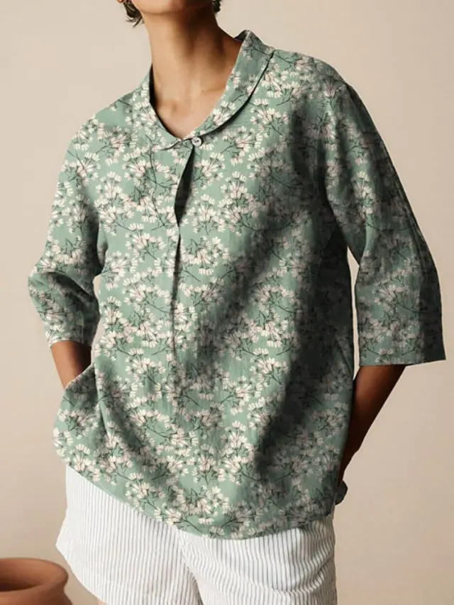 Autumn New Retro Slub Linen Shirt Casual 14 Models Xl - Shop at LoveMi