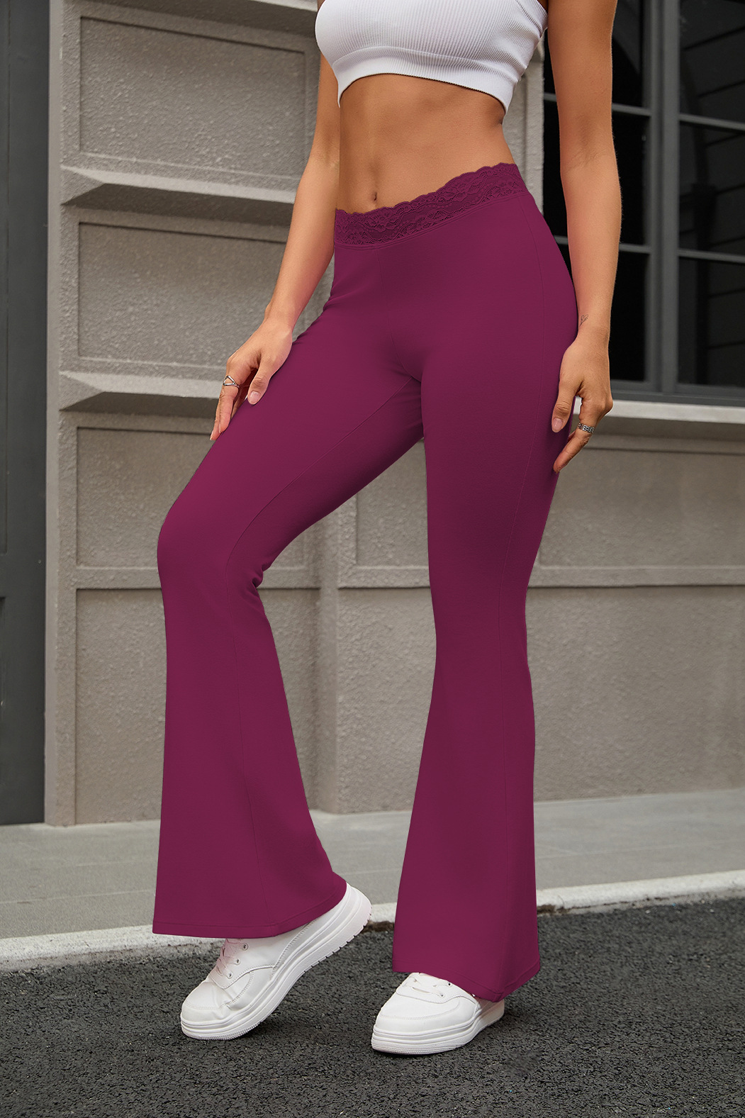 Lace Flared Yoga Pants, picture 8 of 8