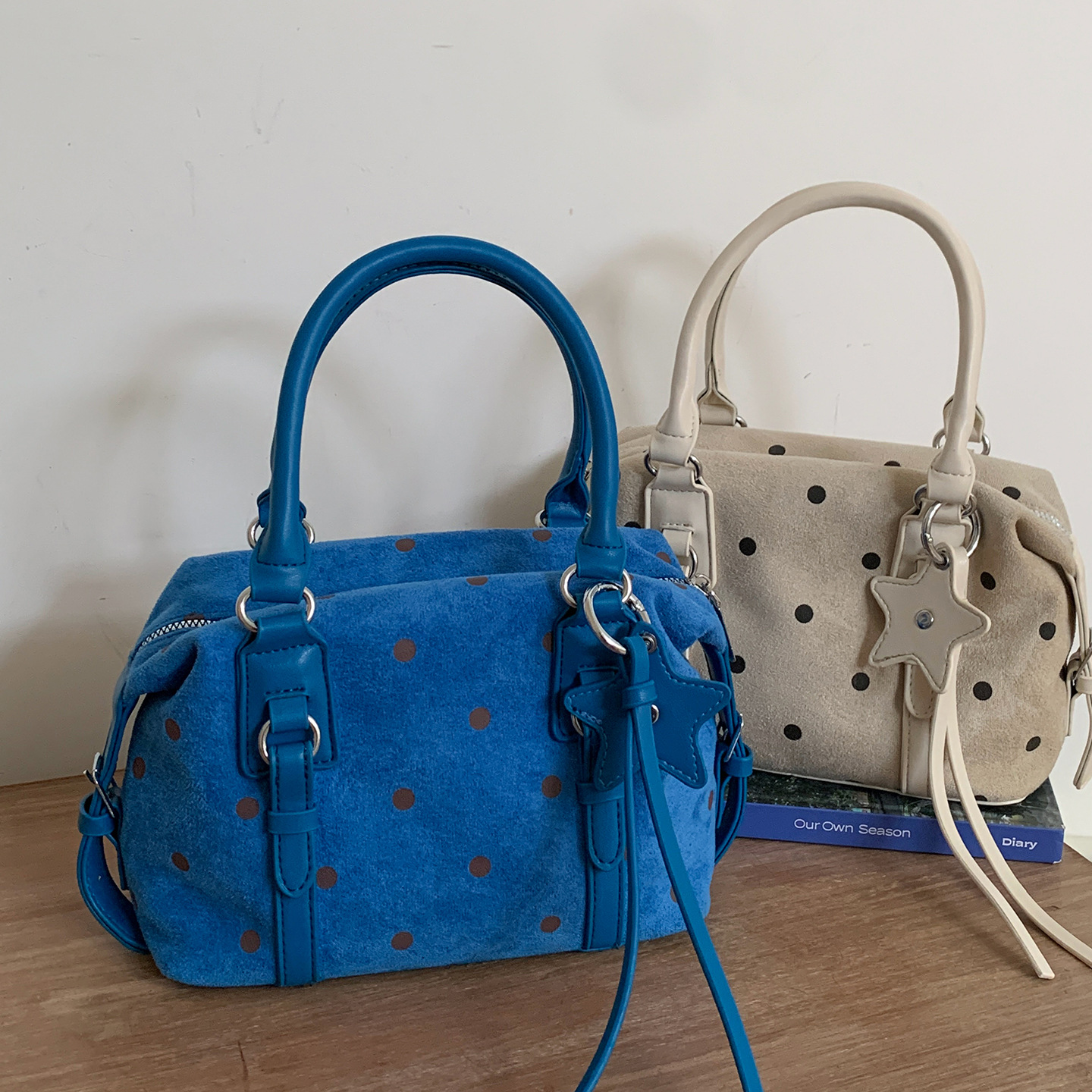 New Minimalist Polka-dot Small Square Versatile Shoulder And Crossbody Bag