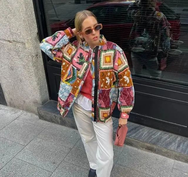 Female Loose Color Matching Polo Collar Jacket Color - Shop at LoveMi