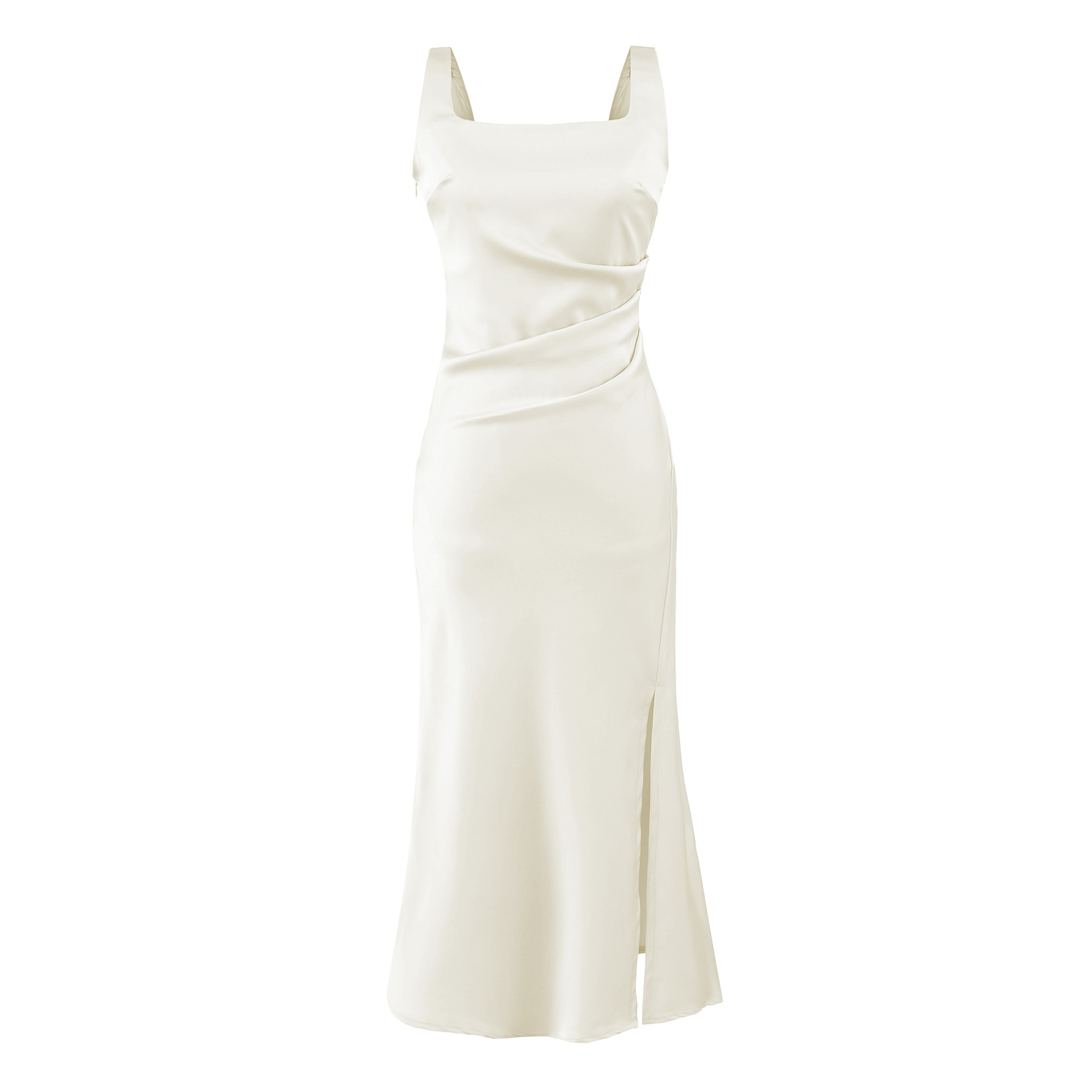 European And American-style Elegant Satin Slip Dress