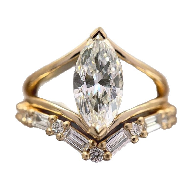 Stylish Elegant And Minimalist Two-piece Alloy Ring Set For Women