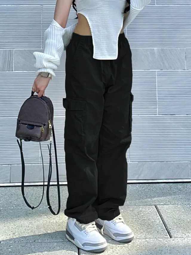 Overalls Loose Cotton Jeans Women's Black - Shop at LoveMi
