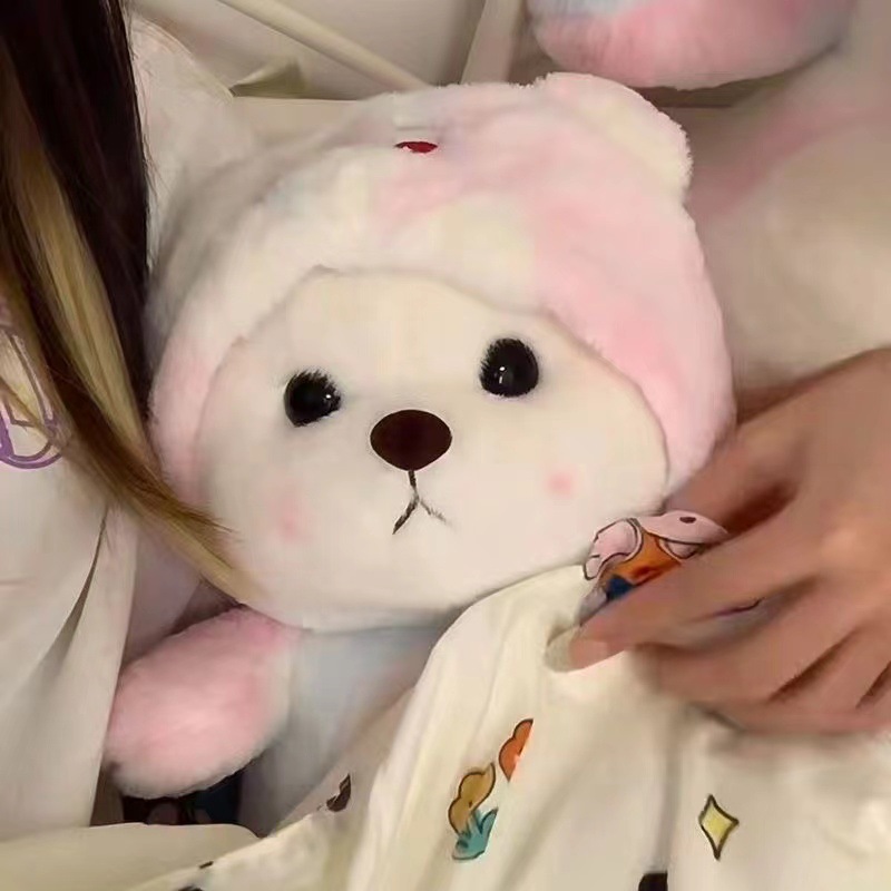 Colorful And Cute Strawberry Bear Plush Doll