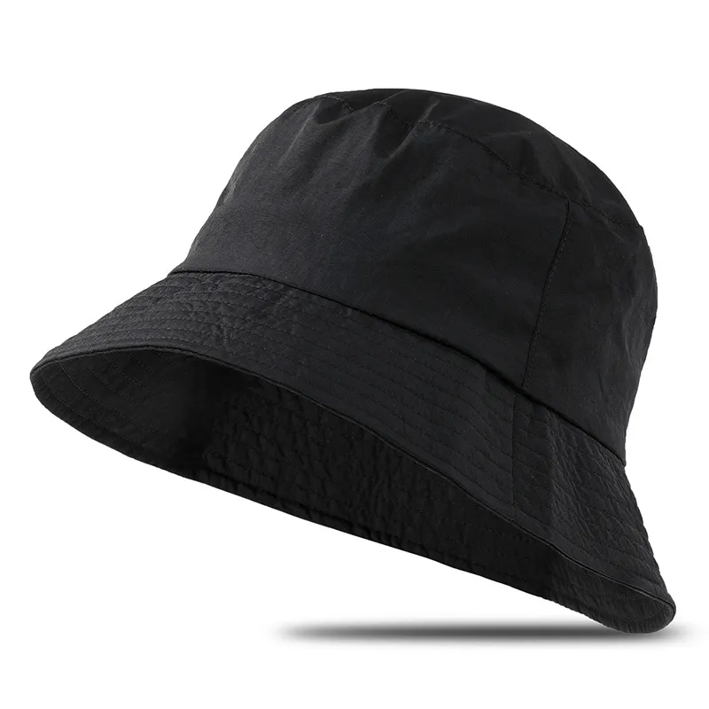 Hip Hop Bucket Hat Big Head Circumference - Black