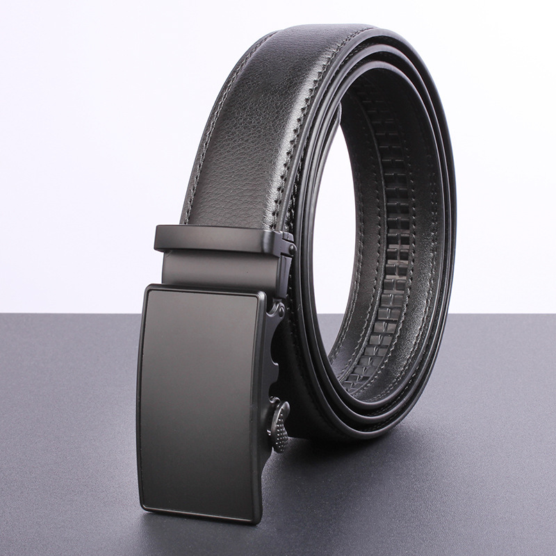 Mens Genuine Leather Belt With Automatic Buckle