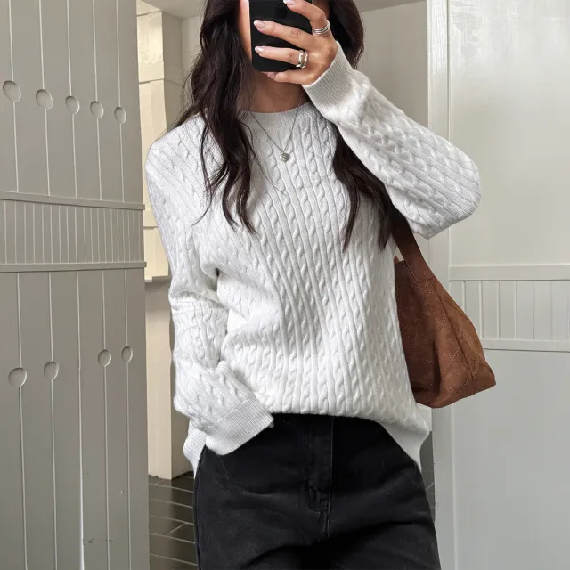Long Sleeve Sweaters Women's Clothing White - Shop at LoveMi