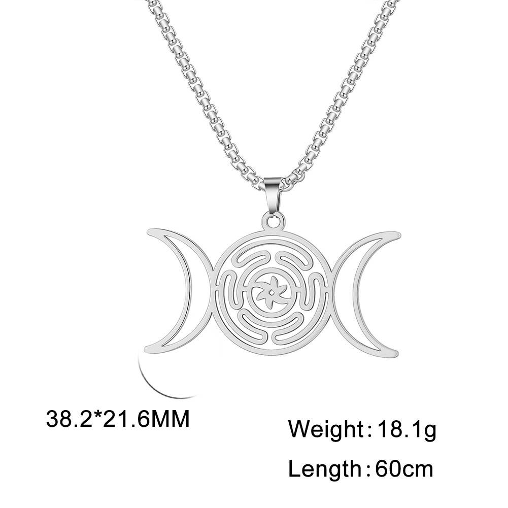 Girl's Personalized Style Cut Double Crescent Necklace