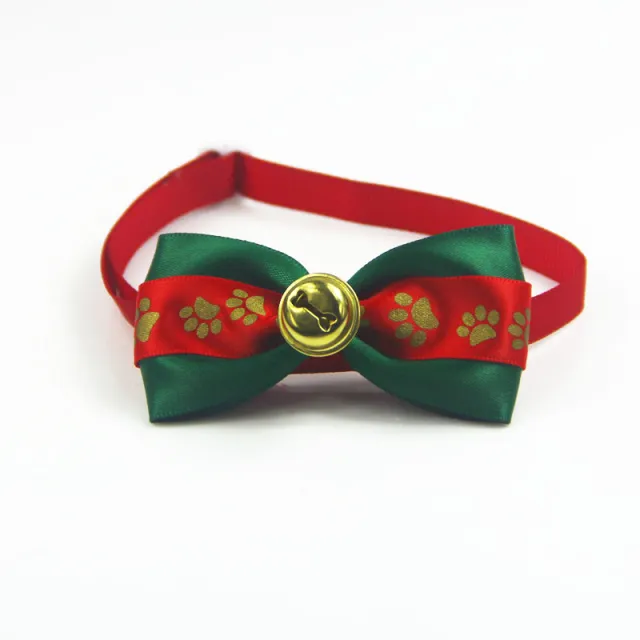 New Year Red And Green Christmas Series Pet Tie Bow Handcraft Jewelry Collar Dogs And Cats Bow Tie Vn093 - Shop at LoveMi