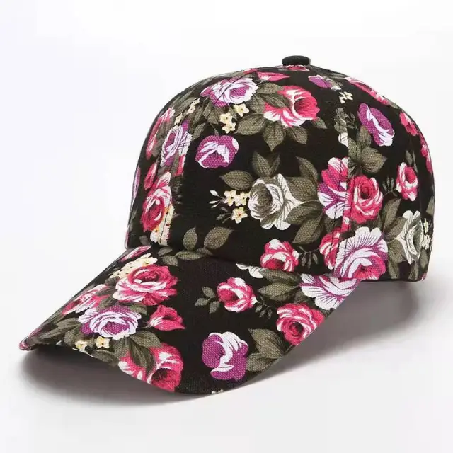 Women's Fashion Casual Floral Baseball Hat Black - Shop at LoveMi