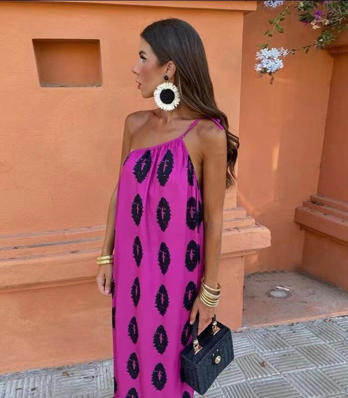 Women's Fashion Loose Print Dress