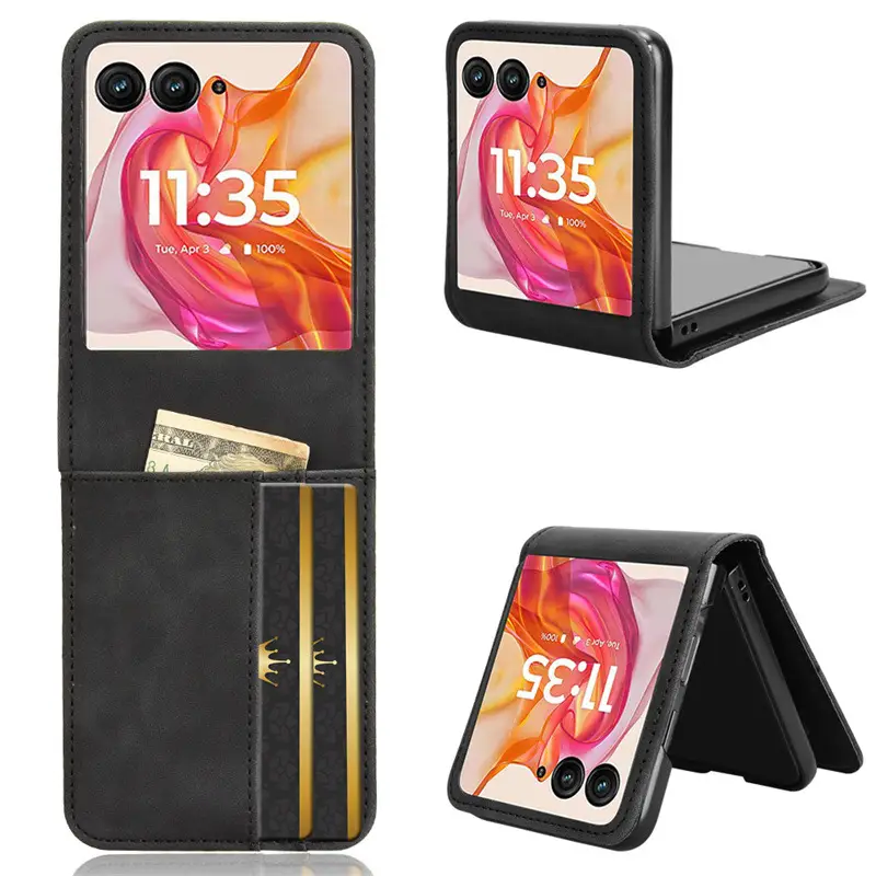 Flip Card Drop-resistant Leather Phone Case