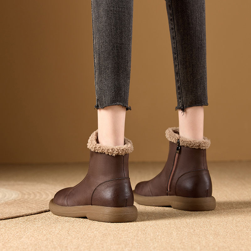 Women's plush-lined ankle boots supplier image 5