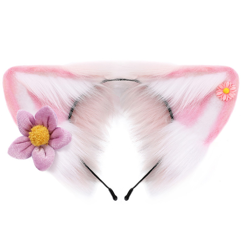 Comic Show Props Plush Simulation Animal Ears Belle Fox Ear Headdress 13