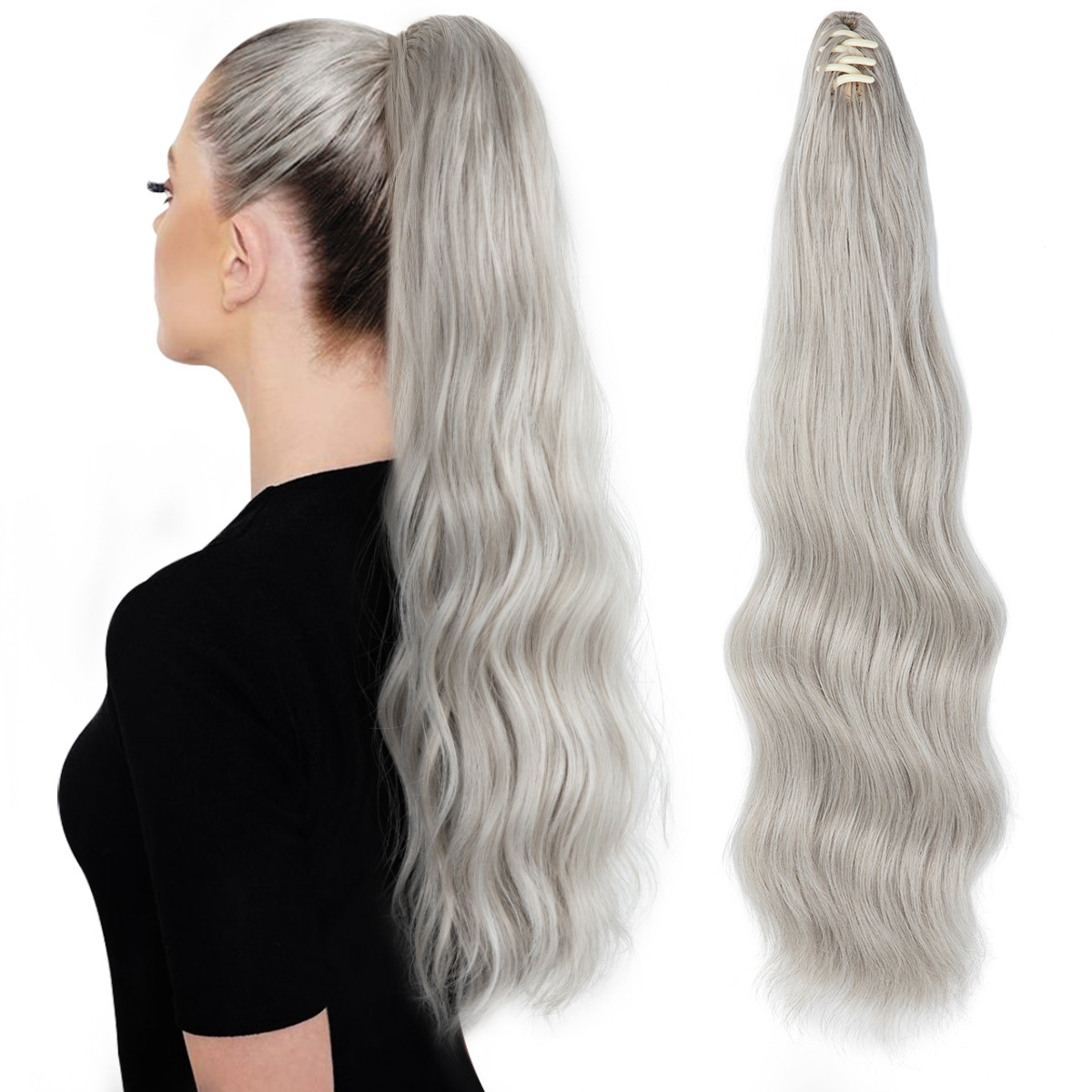 European And American Womens Wigs With Long Ponytails