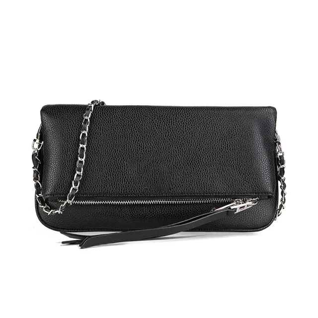 Fashion Chain Folding Clutch Women's Shoulder Messenger Bag Black - Shop at LoveMi
