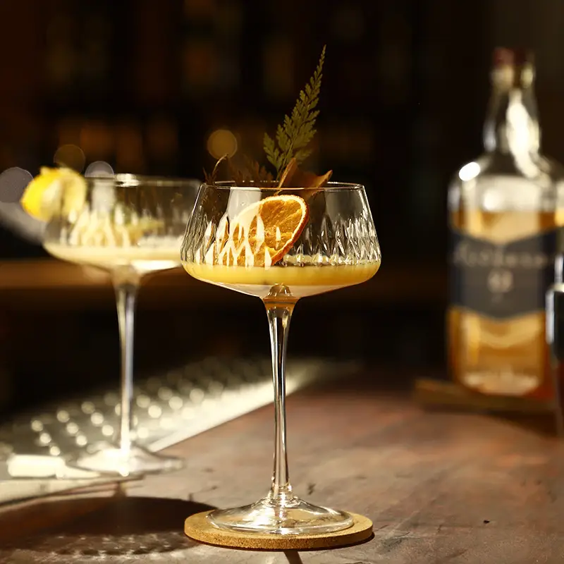 Engraved Cocktail Special Creative Glass Embossed Goblet