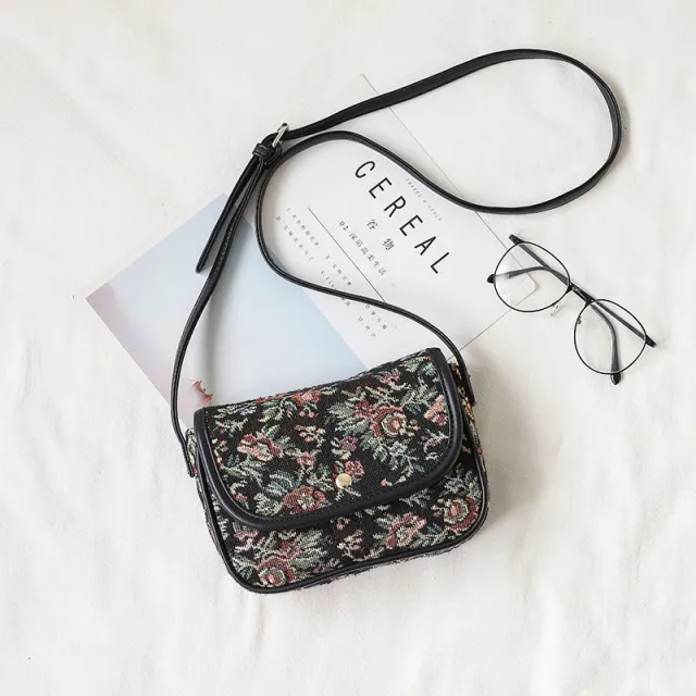 Retro Women's Summer Niche Ethnic Style Shoulder Bag Black - Shop at LoveMi
