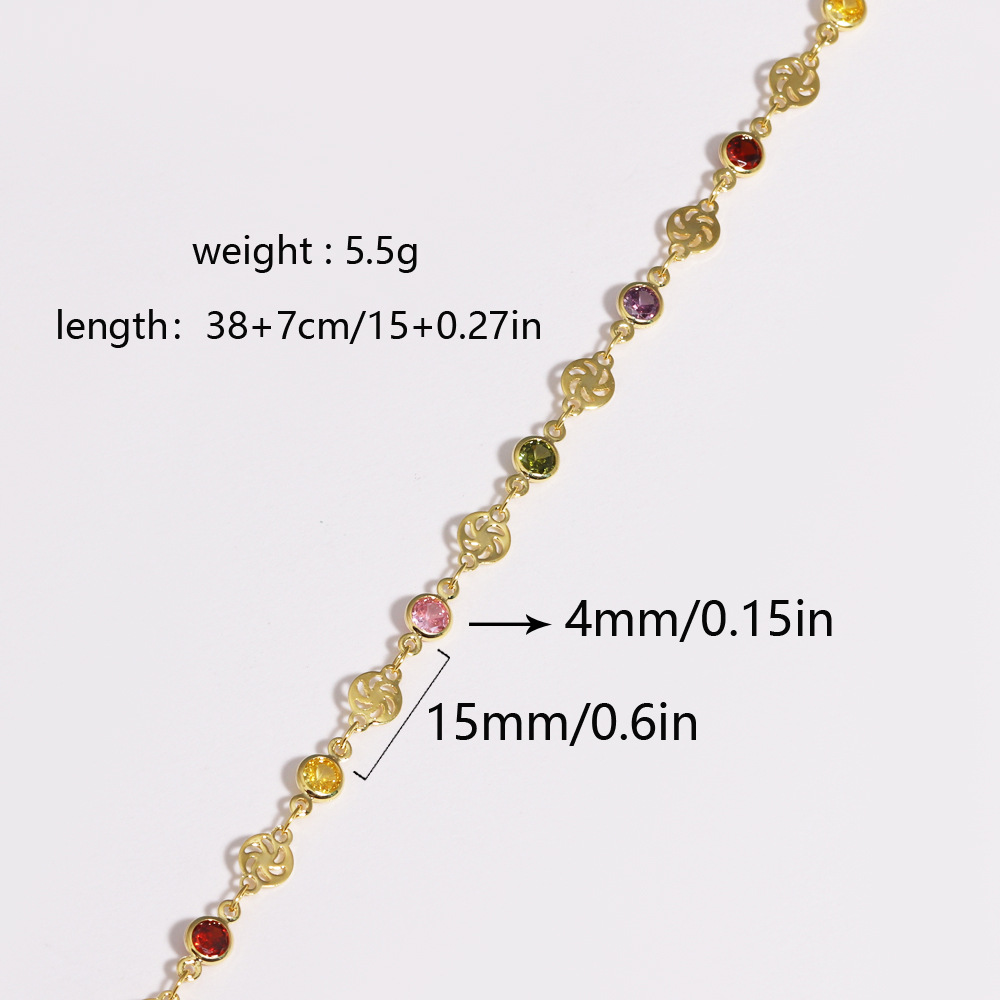 Retro-style Colorful Zircon Womens Necklace