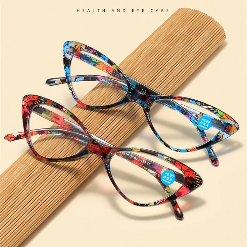 Personalized Creative Anti-blue Light Printing Reading Glasses New Fashion Women’s Presbyopic