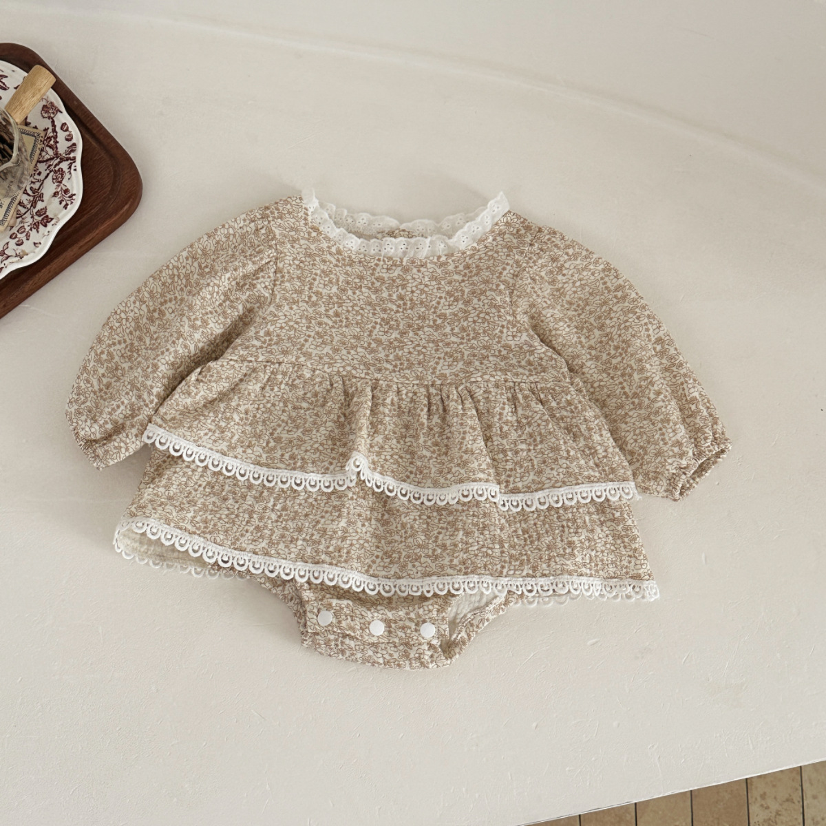 Korean-style Childrens Long-sleeved Printed Onesie