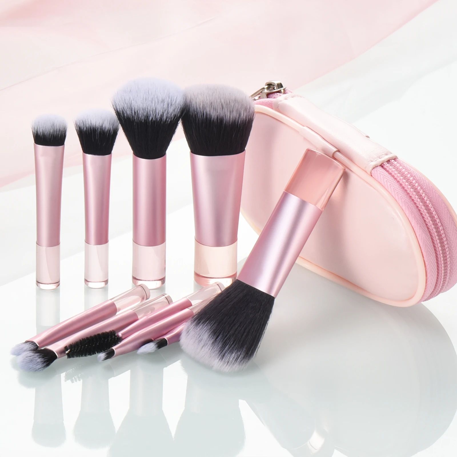 Mini Makeup Brush Set With Storage Bag, Versatile Soft Trave 4