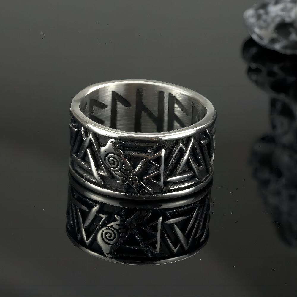 Crow Retro Stainless Steel Personalized Ring