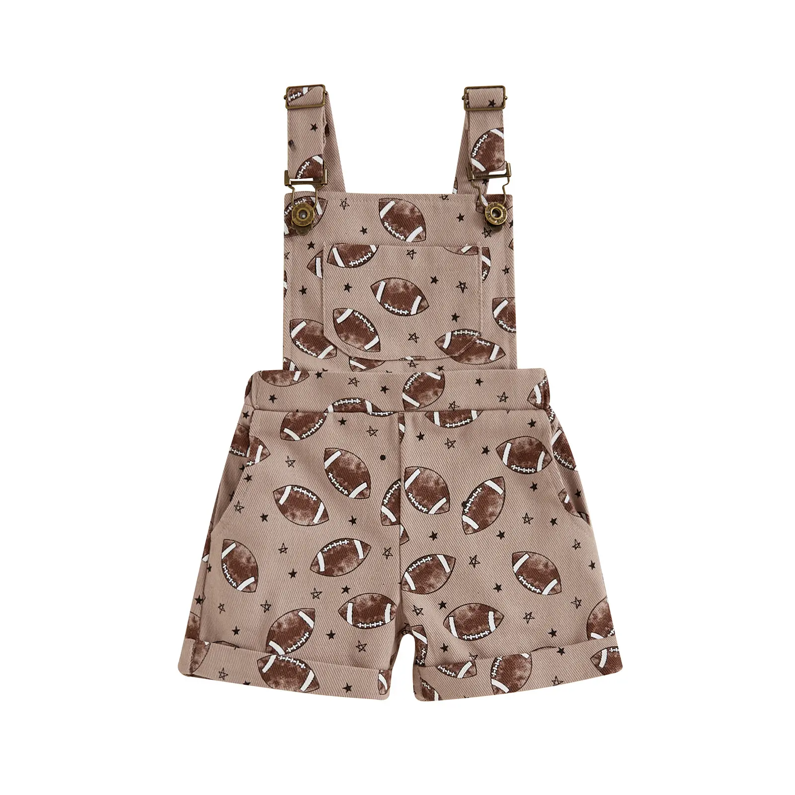 Children's Rugby Print Suspender Pants